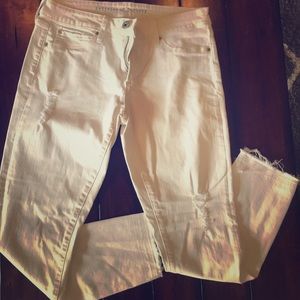 Articles of Society white distressed jeans